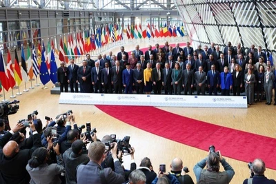 Các đại biểu tham dự Diễn đàn Bộ trưởng về hợp tác khu vực Ấn Độ Dương-Thái Bình Dương lần thứ tư. (Ảnh: Bộ Ngoại giao)