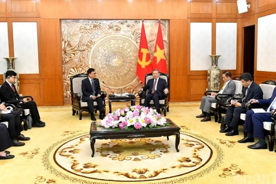 Tổng Bí thư Tô Lâm đã có cuộc tiếp Đại sứ đặc mệnh toàn quyền Hàn Quốc tại Việt Nam Choi Young Sam. (Ảnh: ĐĂNG KHOA)