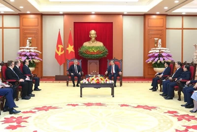 Quang cảnh cuộc tiếp tại Trụ sở Trung ương Đảng. (Ảnh: ĐĂNG KHOA)