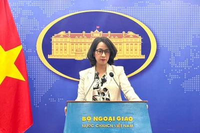 Người phát ngôn Bộ Ngoại giao Phạm Thu Hằng. (Ảnh: Hòa An)