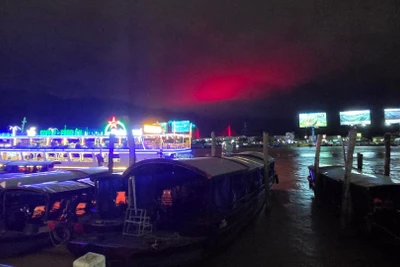 Quang cảnh bến Ninh Kiều về đêm.