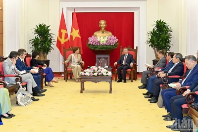 Quang cảnh buổi tiếp tại Trụ sở Trung ương Đảng. (Ảnh: ĐĂNG KHOA)