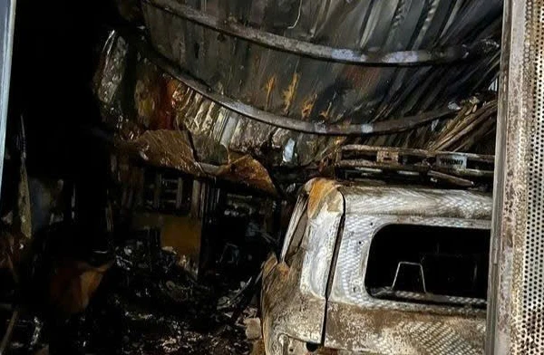 Hiện trường vụ cháy. (Ảnh: C.A)