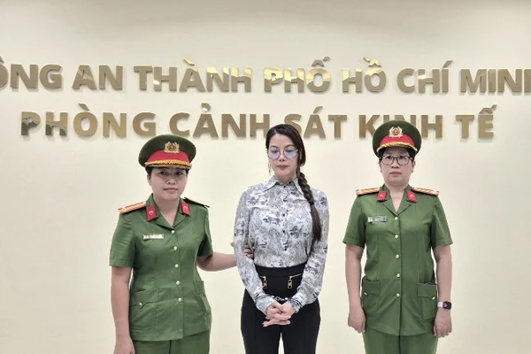 Bị can Trương Ngọc Ánh tại Cơ quan chức năng. (Ảnh: Công an cung cấp)