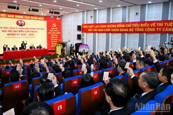 Đại hội Đảng bộ ACV lần thứ III, nhiệm kỳ 2025-2030 có sự tham dự của 219 đảng viên ưu tú.