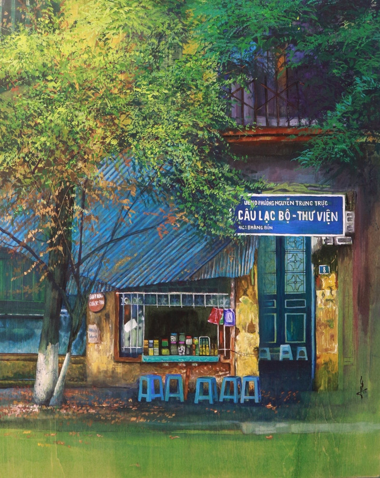 Tác phẩm "Phố bình yên" của Lưu Ngọc Linh. pho-binh-yen.jpg