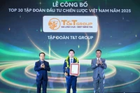 Tập đoàn T&T Group được vinh danh trong bảng xếp hạng ALPHA 30 - Top 30 Tập đoàn đầu tư chiến lược Việt Nam năm 2025.