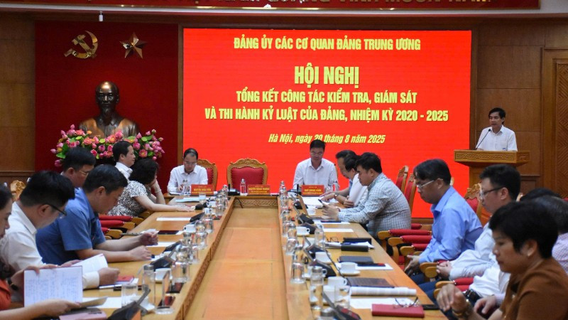 Đảng ủy các cơ quan Đảng Trung ương tổ chức hội nghị tổng kết công tác kiểm tra, giám sát và kỷ luật đảng nhiệm kỳ 2020-2025.