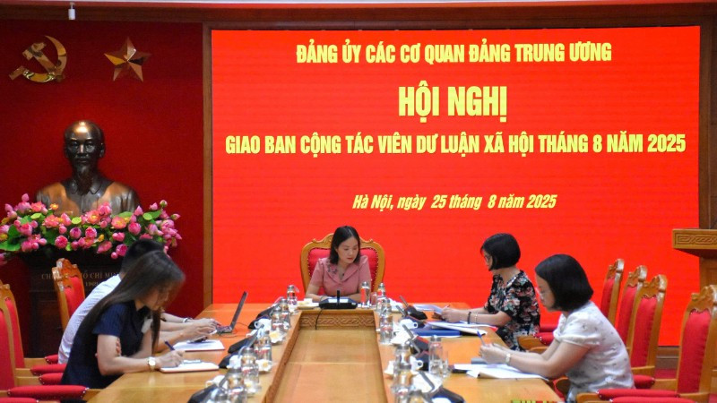 Hội nghị công tác dư luận xã hội tháng 8/2025.