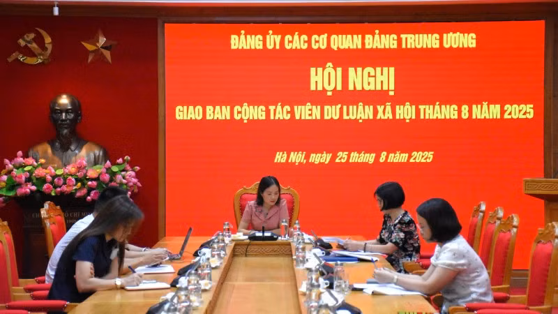 Hội nghị công tác dư luận xã hội tháng 8/2025.