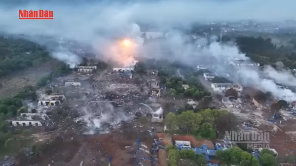 [Video] Số người thiệt mạng trong vụ nổ nhà máy pháo hoa tại Trung Quốc tăng lên 37 