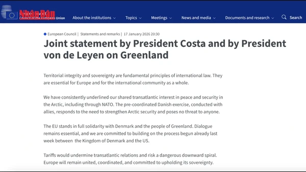 [Video] EU họp khẩn, lên phương án đáp trả thuế quan của Mỹ về Greenland
