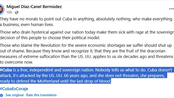 [Video] Chủ tịch Cuba Miguel Diaz-Canel bác lời đe dọa từ Mỹ 