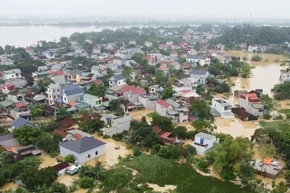 Một góc phường Hàm Rồng nhìn từ trên cao.