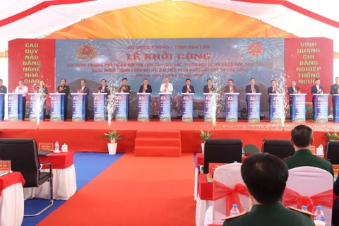 Tổng Bí thư Tô Lâm dự Lễ khởi công Trường phổ thông nội trú liên cấp xã Ea Rốk, Đắk Lắk. (Ảnh nhandan.vn) 