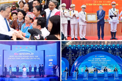 Tin nổi bật ngày 18/4: Tổng Bí thư, Chủ tịch nước Tô Lâm gặp mặt các già làng, trưởng bản, nghệ nhân, người có uy tín tiêu biểu; Khánh thành nhà máy Nhiệt điện Vũng Áng II