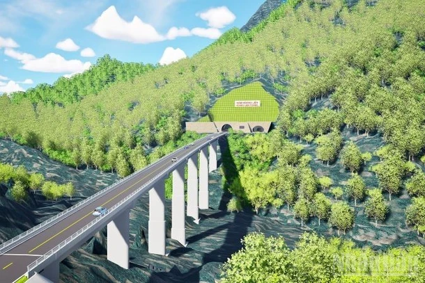 Công trình hầm Hoàng Liên, ở độ cao lớn nhất Việt Nam, một trong những hầm xuyên núi hiện đại nhất vùng Tây Bắc.