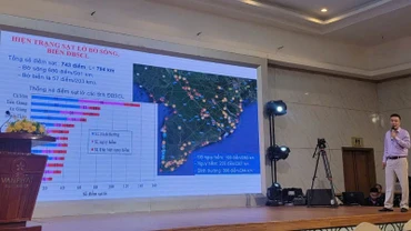 Đại biểu trình bày tham luận tại diễn đàn. 