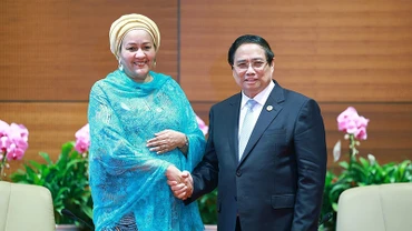 Thủ tướng Chính phủ Phạm Minh Chính tiếp Phó Tổng Thư ký Liên hợp quốc Amina Mohammed