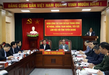 Các đại biểu dự buổi làm việc.