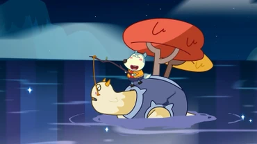 Một cảnh trong phim hoạt hình "Wolfoo và hòn đảo kỳ bí".