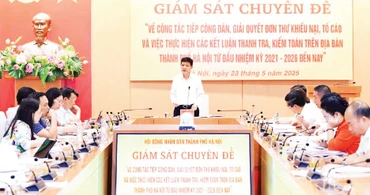 Đoàn giám sát đề nghị Thanh tra thành phố Hà Nội phối hợp với ủy ban nhân dân các cấp, đặc biệt là cấp huyện, để rà soát các vụ việc còn tồn đọng.