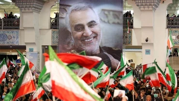 Lễ tưởng niệm chỉ huy cấp cao của Lực lượng Vệ binh Cách mạng Hồi giáo Iran (IRGC) Qassem Soleimani ngày 3/1/2022. Ảnh: WANA