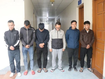 Các đối tượng tham gia đường dây đánh bạc liên tỉnh.
