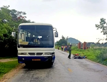 Hiện trường vụ tai nạn.
