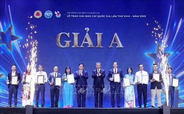 Lễ trao Giải Báo chí Quốc gia lần thứ XVIII-2023 vừa diễn ra vào tối 21/6.