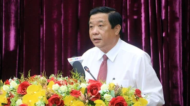 Đồng chí Bùi Văn Nghiêm, Ủy viên Trung ương Đảng, Bí thư Tỉnh ủy Vĩnh Long. Ảnh: TTXVN