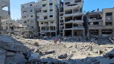 Hiện trường sau khi Israel không kích tại phía nam Dải Gaza, ngày 20/10/2024. (Ảnh: Reuters)
