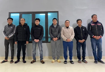 Các đối tượng tại Cơ quan Cảnh sát điều tra Công an tỉnh Tuyên Quang.