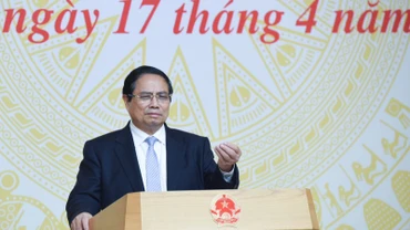 Thủ tướng Phạm Minh Chính phát biểu ý kiến tại phiên họp. (Ảnh: TRẦN HẢI)