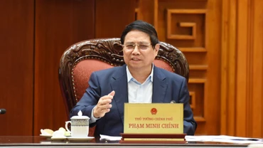 Thủ tướng Phạm Minh Chính phát biểu ý kiến tại phiên họp lần thứ nhất Ban Chỉ đạo. (Ảnh: TRẦN HẢI)