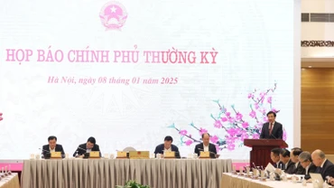 Họp báo Chính phủ thường kỳ tháng. (Ảnh: VGP) 
