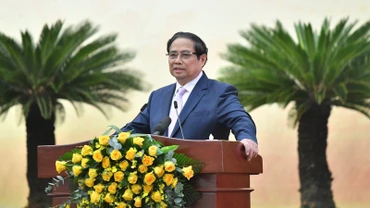 Thủ tướng Phạm Minh Chính phát biểu ý kiến tại Hội nghị. (Ảnh: THANH GIANG). 