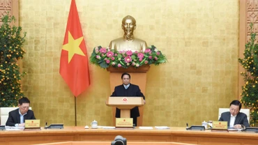 Thủ tướng Phạm Minh Chính chủ trì Phiên họp Chính phủ thường kỳ tháng 1 (Ảnh: TRẦN HẢI).