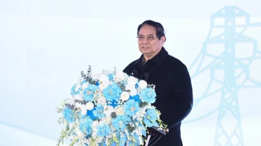 Thủ tướng Phạm Minh Chính phát biểu ý kiến tại buổi lễ. (Ảnh: TRẦN HẢI)