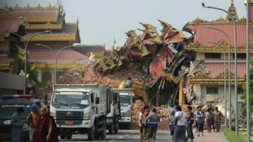 Hình ảnh được chụp tại Mandalay, Myanmar, ngày 29/3/2025. (Ảnh: Tân Hoa xã)