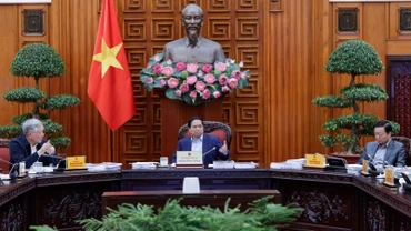 Thủ tướng Phạm Minh Chính chủ trì cuộc họp của Thường trực Chính phủ. (Ảnh: Trần Hải)