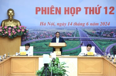 Thủ tướng Phạm Minh Chính phát biểu ý kiến tại Phiên họp thứ 12 Ban Chỉ đạo. (Ảnh: Trần Hải)