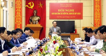 Ủy ban Kiểm tra Tỉnh ủy Vĩnh Phúc sơ kết công tác kiểm tra, giám sát.