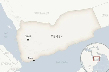 Bản đồ Yemen. (Nguồn: AP)