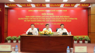 Các đồng chí lãnh đạo PVN chủ trì Hội nghị Ban Chấp hành Đảng bộ Tập đoàn lần thứ XVIII.