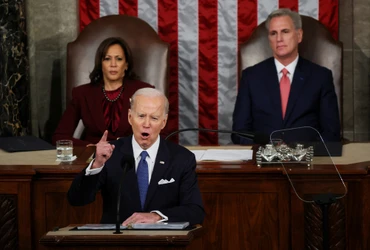 Đây là lần thứ hai ông Biden trình bày Thông điệp Liên bang trong nhiệm kỳ Tổng thống. (Ảnh: Reuters)
