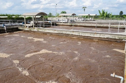 Khu vực xử lý nước thải tại Công ty cổ phần Khu công nghiệp Tân Bình.