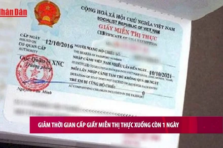[Video] Giảm thời gian cấp Giấy miễn thị thực xuống còn 1 ngày