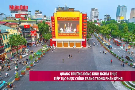 [Video] Quảng trường Đông Kinh Nghĩa Thục tiếp tục được chỉnh trang trong phân kỳ hai