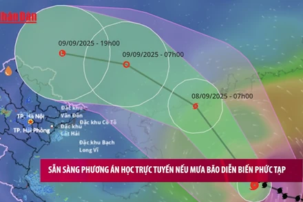 [Video] Sẵn sàng phương án học trực tuyến nếu mưa bão diễn biến phức tạp 